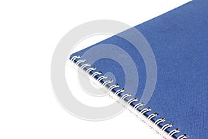 Stack of ring binder book or blue notebook