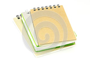 Stack of ring binder book or notebook e