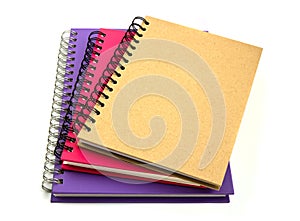 Stack of ring binder book or notebook