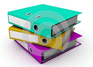 Stack of ring binders