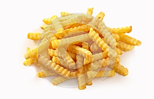 Stack of rippled fries