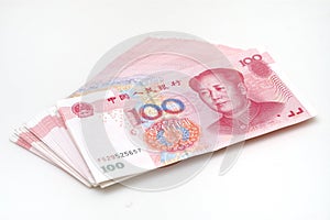 Stack RMB cash