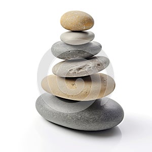 A stack of rocks sitting on top of each other, zen pyramide made of pebbles