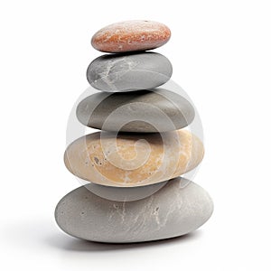 A stack of rocks sitting on top of each other, zen pyramide made of pebbles