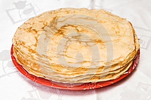 A stack of Russian pancakes