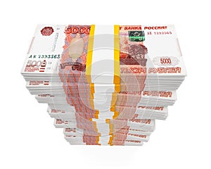 Stack of Russian Ruble