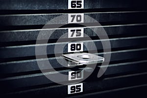 Stack of rusty metal weights