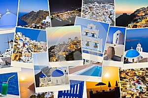 Stack of Santorini photos