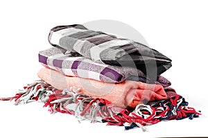 Stack of scarves
