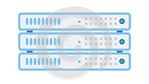 Stack of Server Racks, Data Center Infrastructure, vector design Generative AI
