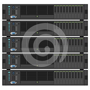 Stack of servers illustration