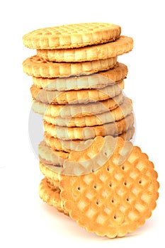 Stack of shortbread butter biscuits