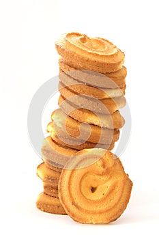 Stack of shortbread butter biscuits