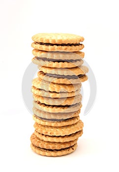Stack of shortbread butter biscuits