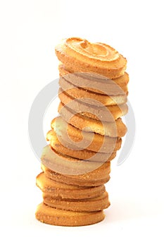 Stack of shortbread butter biscuits