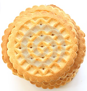 Stack of shortbread butter biscuits