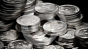 stack silver coins