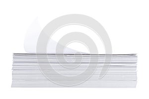 Stack of a4 size white paper sheet