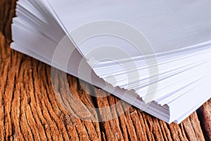 Stack of a4 size white paper sheet