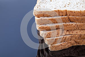 Stack of slice whole wheat bread