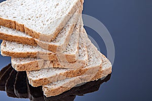 Stack of slice whole wheat bread