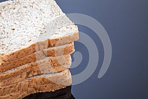 Stack of slice whole wheat bread