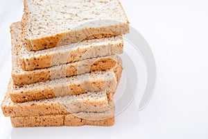 Stack of slice whole wheat bread