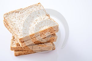 Stack of slice whole wheat bread