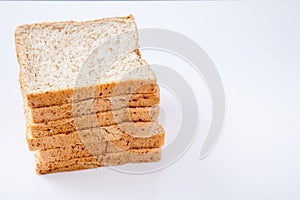 Stack of slice whole wheat bread
