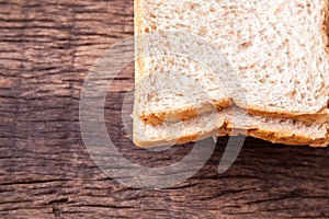 Stack of slice whole wheat bread