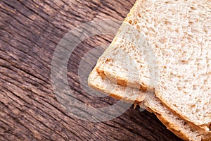 Stack of slice whole wheat bread