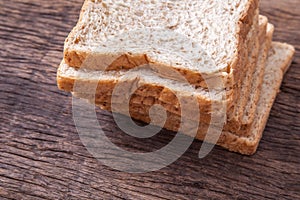 Stack of slice whole wheat bread