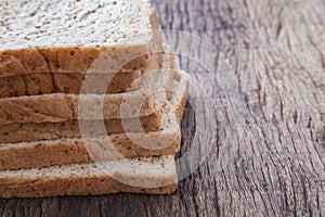 Stack of slice whole wheat bread