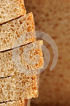 Stack of Sliced Brown Bread