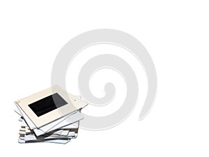 Stack of Slides on White