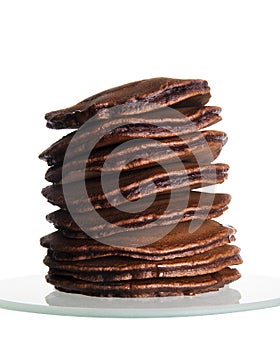 Stack of Small Chocolate Pancakes