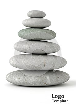 A stack of smooth, rounded stones