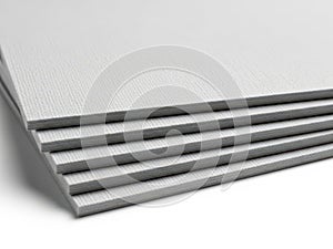 Stack of smooth, uniform gray panels
