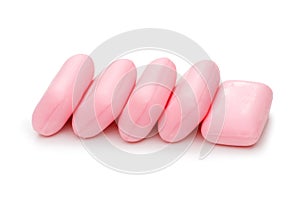 Stack of soap isolated