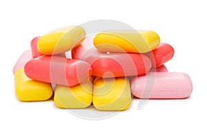 Stack of soap isolated