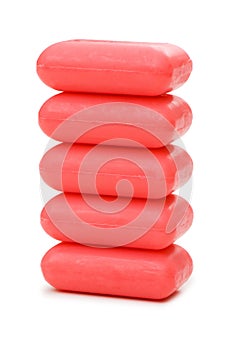 Stack of soap isolated