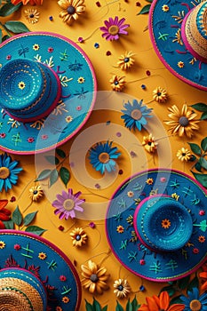 A Stack of Sombreros Painting photo