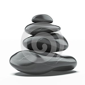 Stack of spa hot stones