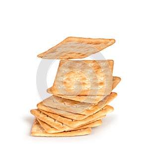 Stack of square crackers