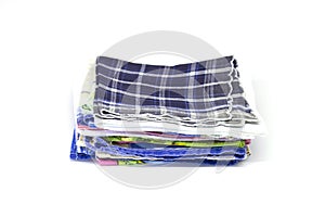 A stack of square handkerchiefs