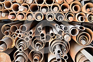 Stack of Steel Pipes