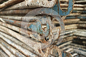Stack of Steel Scaffolds