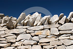Stack stone on blue sky