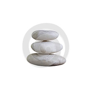 Stack Stone Pebble Pyramid Isolated Symbols Rock Pile Yoga Relax Peach Balance,Wellness Zen Spa Meditation Simplicity,White
