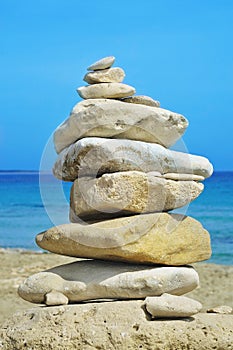 Stack of stones on a beach